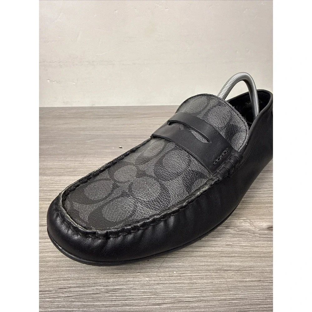 Coach Men's Mott Driver Sig FG2983 Casual‎ Loafer Shoes Black Size 11